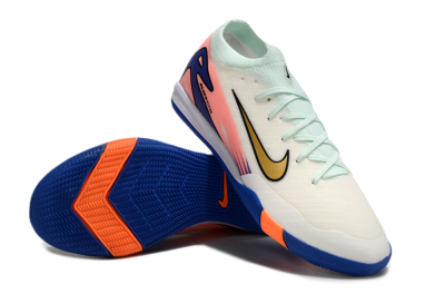 Nike Air Zoom Mercurial Vapor 16 Elite IC Low-Tops Football Shoes - Jade/Gold/Pink/Blue