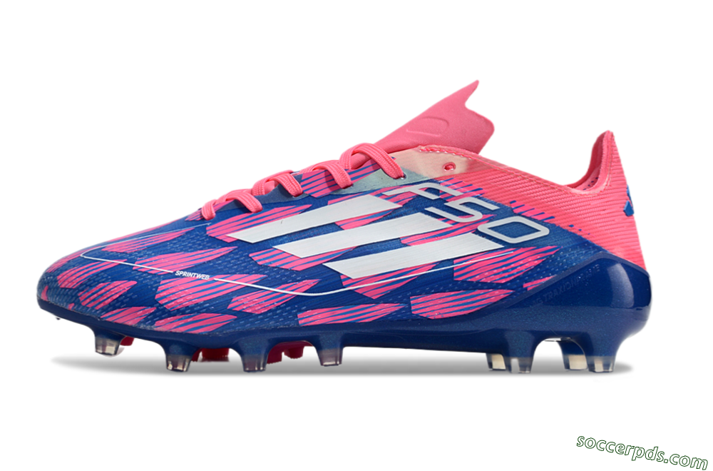 Adidas F50 Elite AG Low-Tops Football Boots - Blue/Pink/White 2