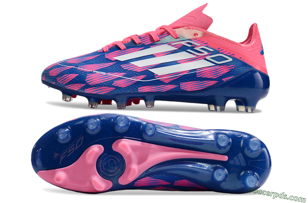 Adidas F50 Elite AG Low-Tops Football Boots - Blue/Pink/White 0