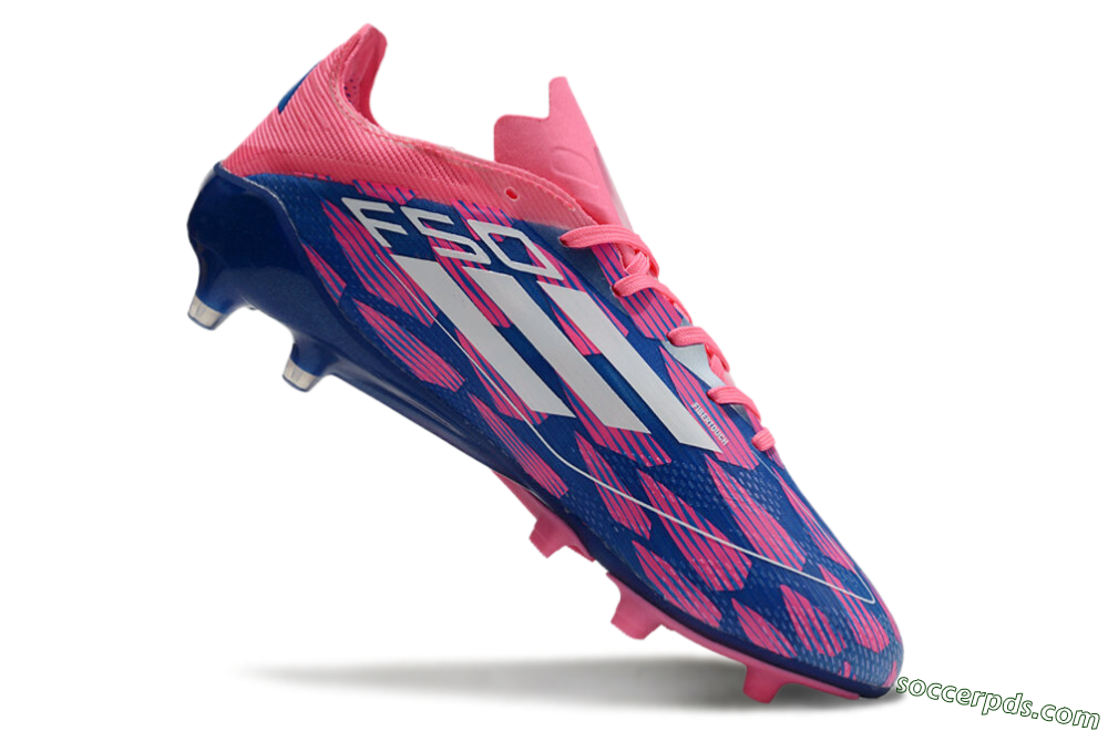 Adidas F50 Elite AG Low-Tops Football Boots - Blue/Pink/White 4
