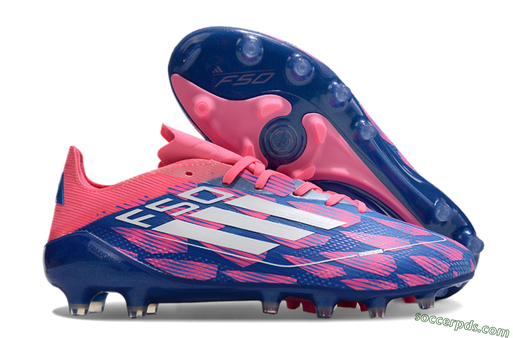 Adidas F50 Elite AG Low-Tops Football Boots - Blue/Pink/White 1