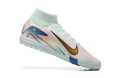 Nike Air Zoom Mercurial Superfly 10 Elite TF High-Tops Football Shoes - Jade/Gold/Red