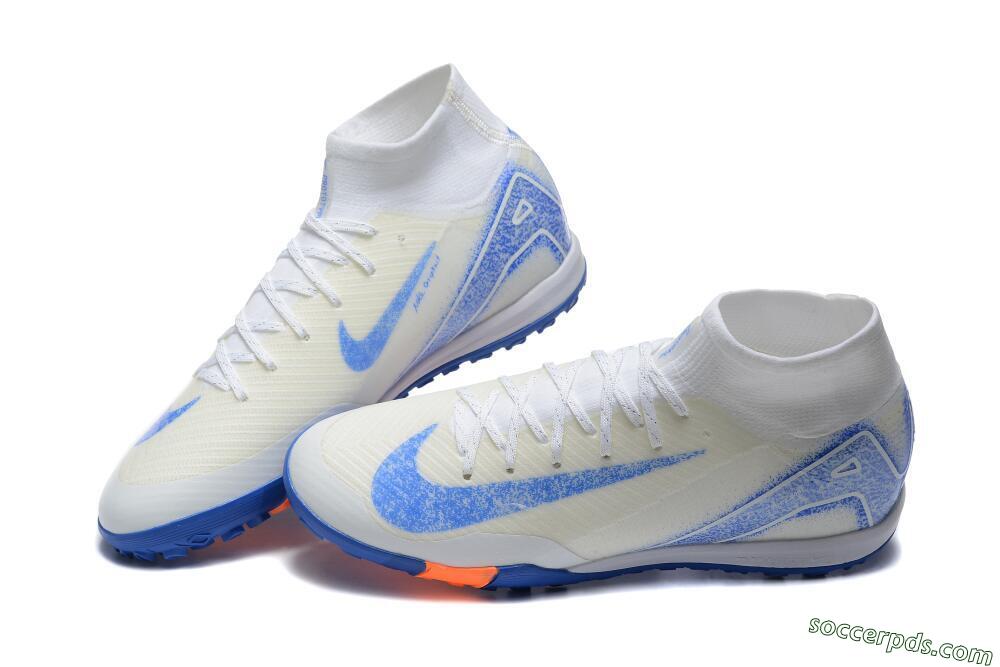 Nike Air Zoom Mercurial Superfly 10 Elite TF High-Tops Football Shoes - Beige/Black/White 3