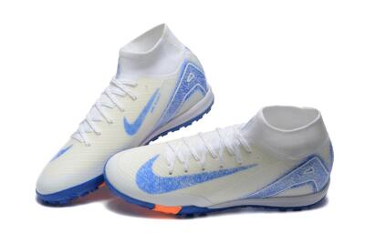 Nike Air Zoom Mercurial Superfly 10 Elite TF High-Tops Football Shoes - Beige/Black/White