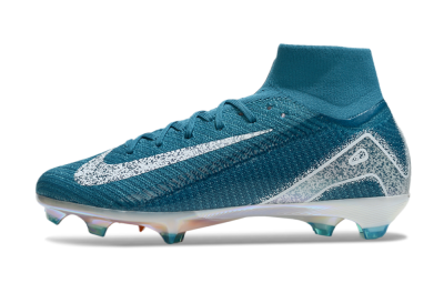 Nike Air Zoom Mercurial Superfly 10 Elite FG High-Tops Football Boots - Blue/White/Gold