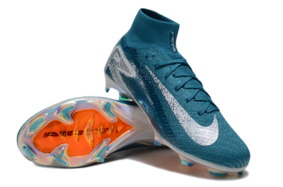 Nike Air Zoom Mercurial Superfly 10 Elite FG High-Tops Football Boots - Blue/White/Gold