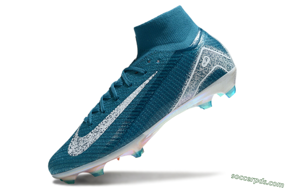 Nike Air Zoom Mercurial Superfly 10 Elite FG High-Tops Football Boots - Blue/White/Gold 5