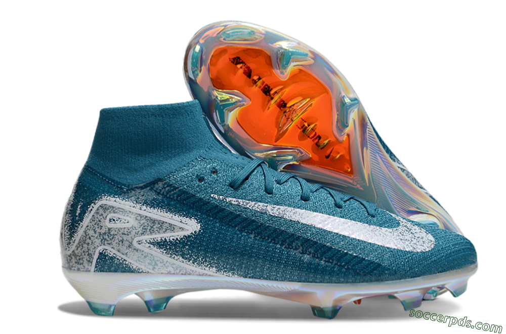 Nike Air Zoom Mercurial Superfly 10 Elite FG High-Tops Football Boots - Blue/White/Gold 1
