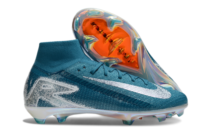 Nike Air Zoom Mercurial Superfly 10 Elite FG High-Tops Football Boots - Blue/White/Gold
