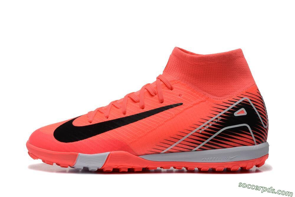 Nike Air Zoom Mercurial Superfly 10 Elite TF High-Tops Football Shoes - Pink/Black/Grey 2