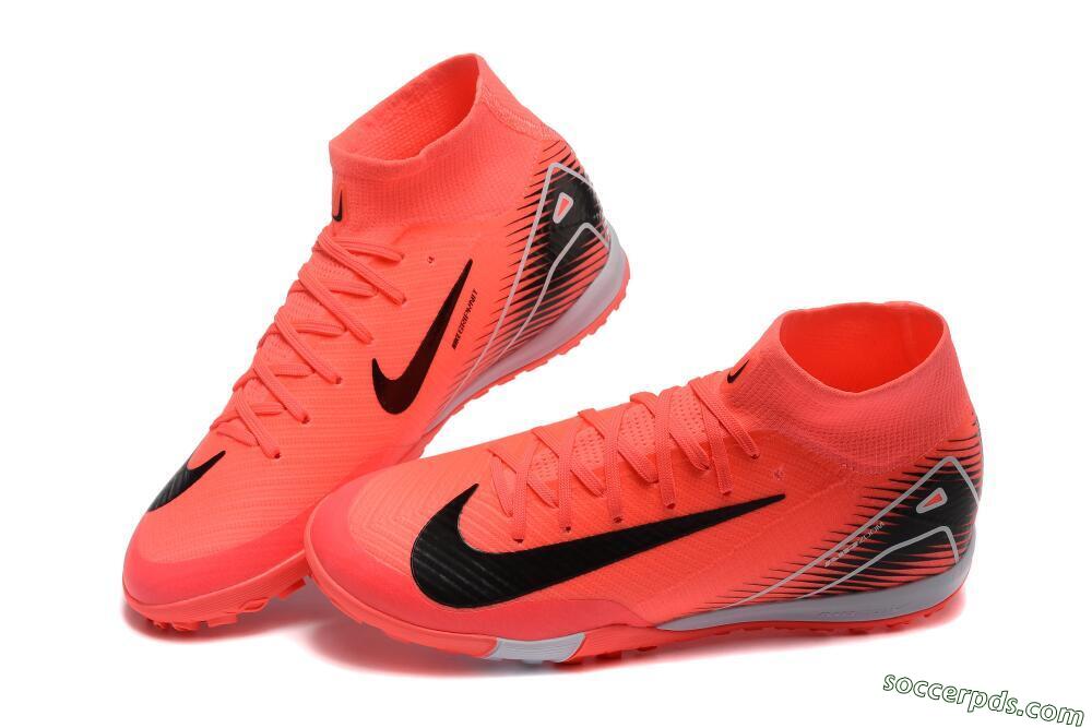 Nike Air Zoom Mercurial Superfly 10 Elite TF High-Tops Football Shoes - Pink/Black/Grey 3