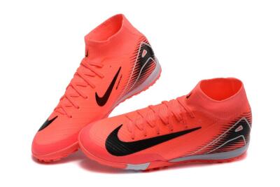 Nike Air Zoom Mercurial Superfly 10 Elite TF High-Tops Football Shoes - Pink/Black/Grey