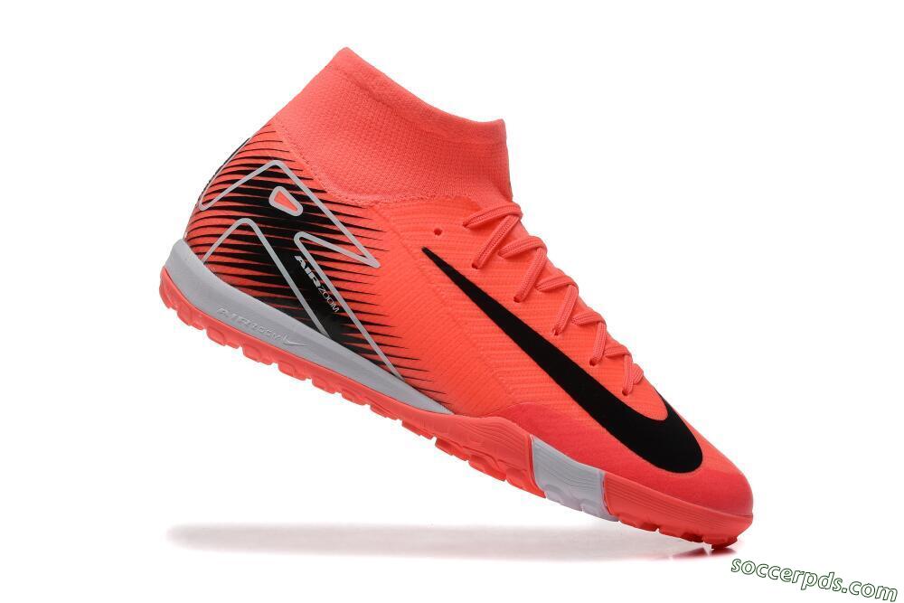 Nike Air Zoom Mercurial Superfly 10 Elite TF High-Tops Football Shoes - Pink/Black/Grey 4