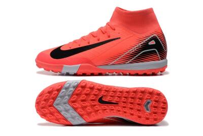 Nike Air Zoom Mercurial Superfly 10 Elite TF High-Tops Football Shoes - Pink/Black/Grey