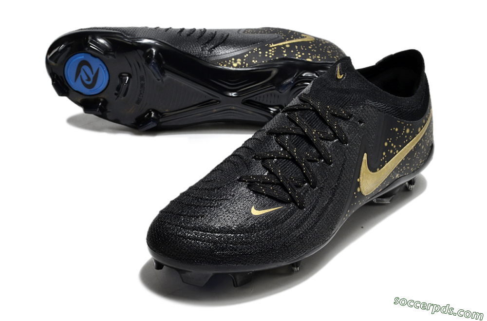 Nike Phantom Luna Elite FG Low-Tops Football Boots - Black/Gold 3