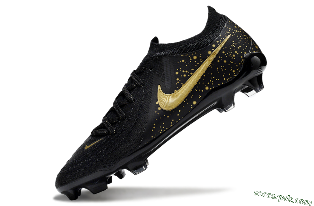 Nike Phantom Luna Elite FG Low-Tops Football Boots - Black/Gold 5