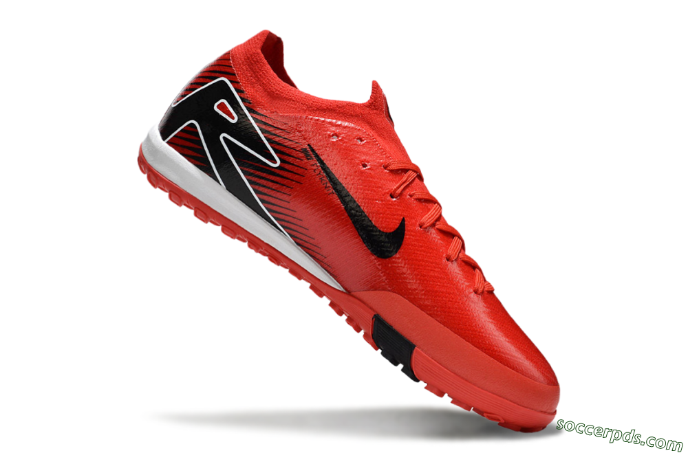 Nike Air Zoom Mercurial Vapor 16 Elite TF Low-Tops Football Shoes - Red/Black/White 4