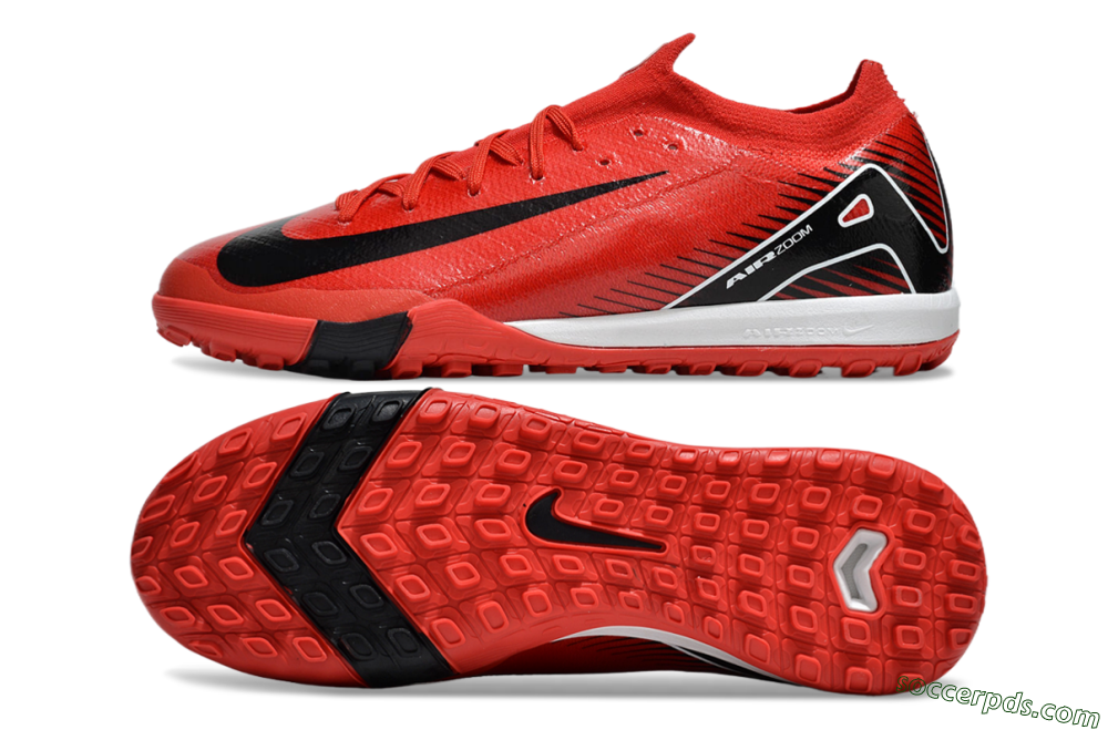 Nike Air Zoom Mercurial Vapor 16 Elite TF Low-Tops Football Shoes - Red/Black/White 0