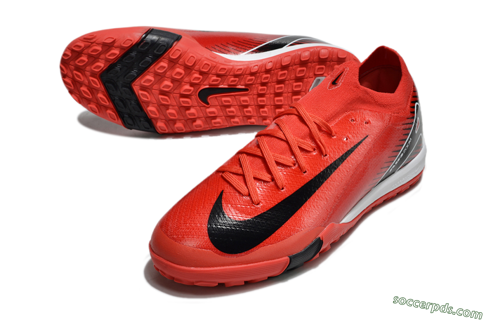 Nike Air Zoom Mercurial Vapor 16 Elite TF Low-Tops Football Shoes - Red/Black/White 3