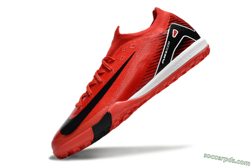 Nike Air Zoom Mercurial Vapor 16 Elite TF Low-Tops Football Shoes - Red/Black/White 5