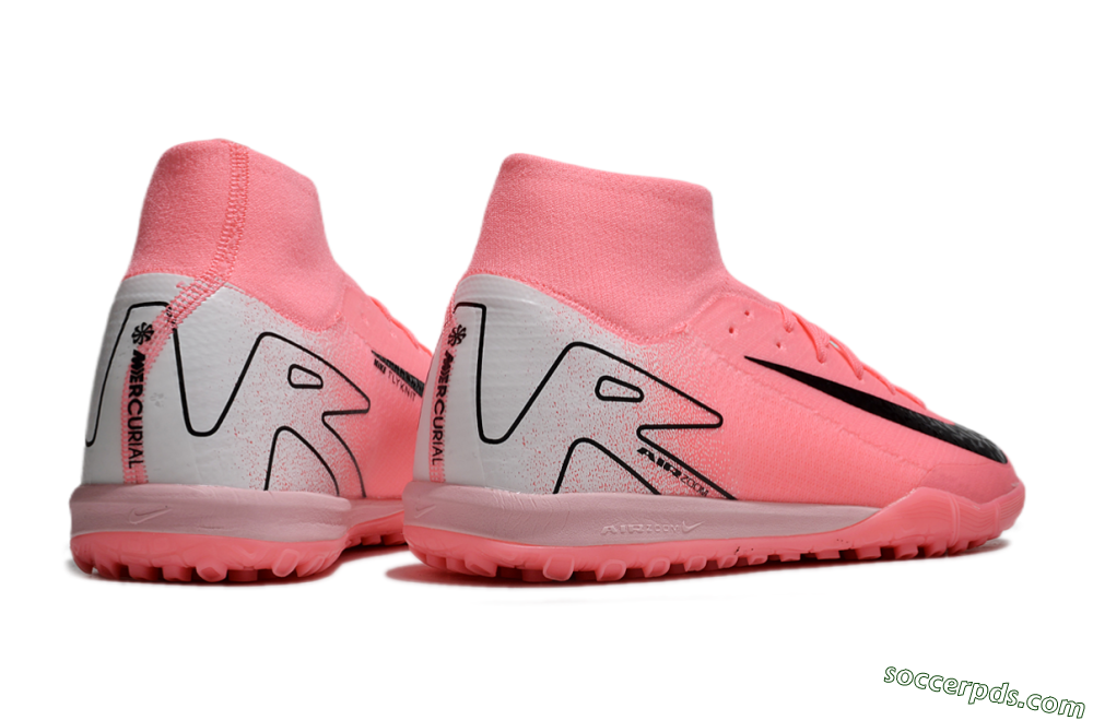 Nike Air Zoom Mercurial Superfly 10 Elite TF High-Tops Football Shoes - Pink/Black/Grey 6