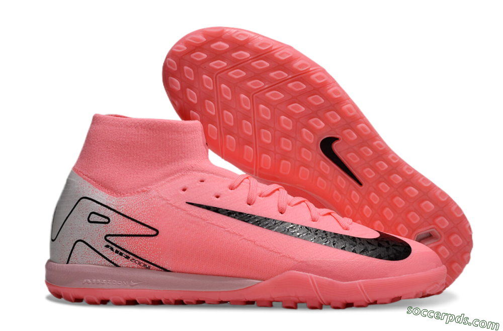 Nike Air Zoom Mercurial Superfly 10 Elite TF High-Tops Football Shoes - Pink/Black/Grey 1
