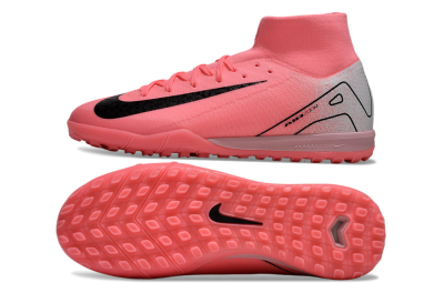 Nike Air Zoom Mercurial Superfly 10 Elite TF High-Tops Football Shoes - Pink/Black/Grey