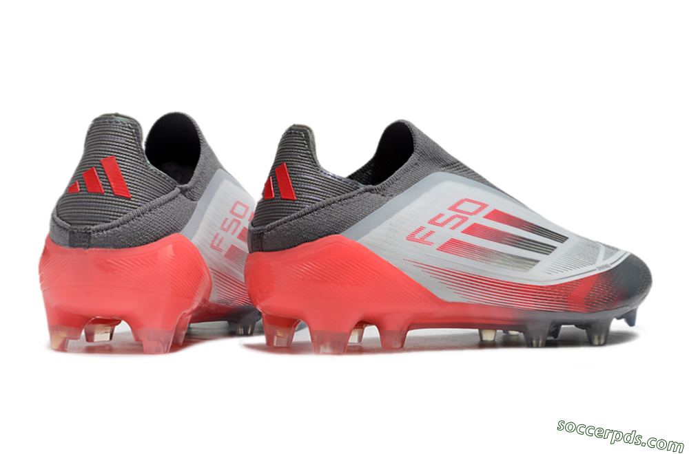 Adidas F50 Elite Laceless FG Low-Tops Football Boots - White/Silver/Red 6