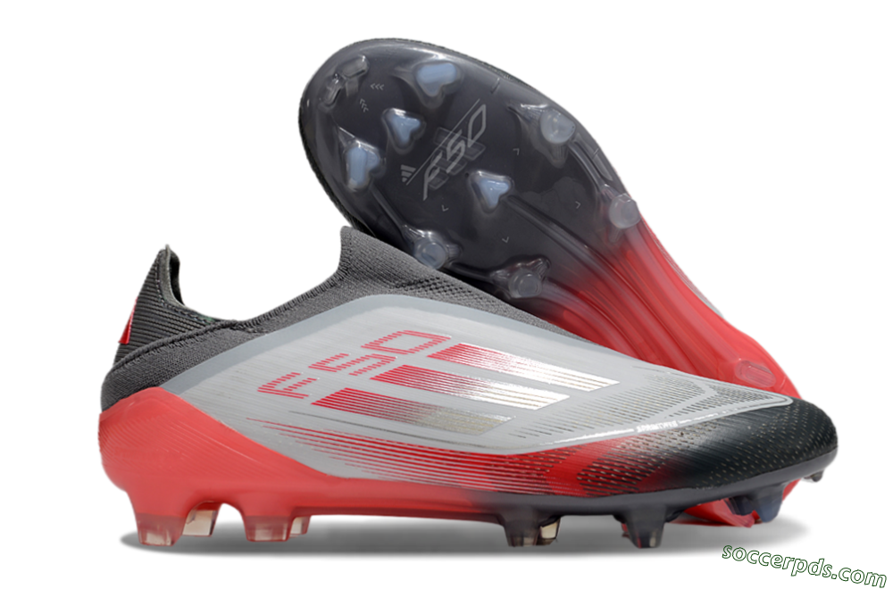 Adidas F50 Elite Laceless FG Low-Tops Football Boots - White/Silver/Red 1