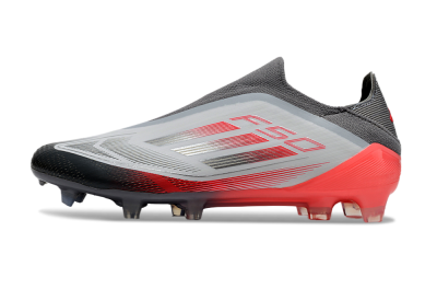 Adidas F50 Elite Laceless FG Low-Tops Football Boots - White/Silver/Red
