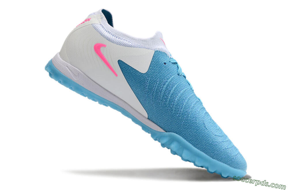 Nike Phantom GX 2 Elite TF Low-Tops Football Shoes - Blue/White/Pink 4