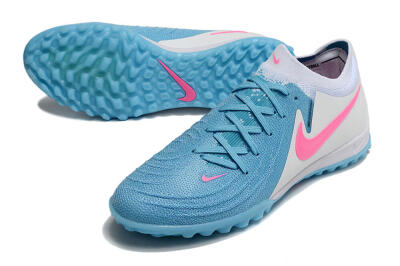 Nike Phantom GX 2 Elite TF Low-Tops Football Shoes - Blue/White/Pink