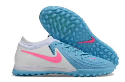 Nike Phantom GX 2 Elite TF Low-Tops Football Shoes - Blue/White/Pink