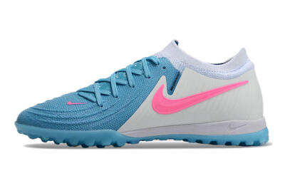 Nike Phantom GX 2 Elite TF Low-Tops Football Shoes - Blue/White/Pink