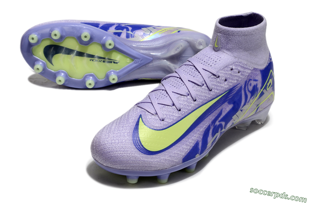 Nike Air Zoom Mercurial Superfly 10 Elite AG High-Tops Football Boots - Purple/Yellow/Blue 3