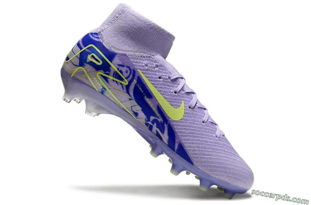 Nike Air Zoom Mercurial Superfly 10 Elite AG High-Tops Football Boots - Purple/Yellow/Blue 4