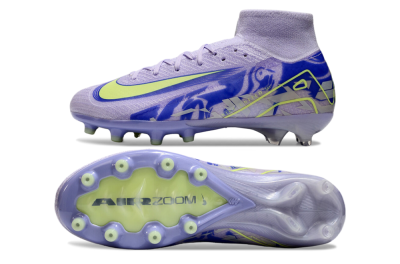 Nike Air Zoom Mercurial Superfly 10 Elite AG High-Tops Football Boots - Purple/Yellow/Blue