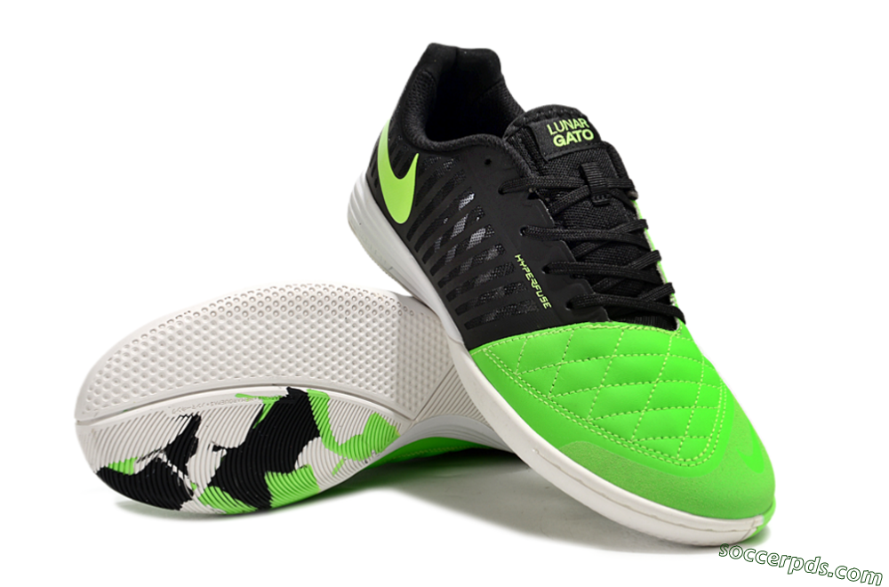 Nike Lunar Gato 2 IC Low-Tops Football Shoes - Yellow/Black/White 3