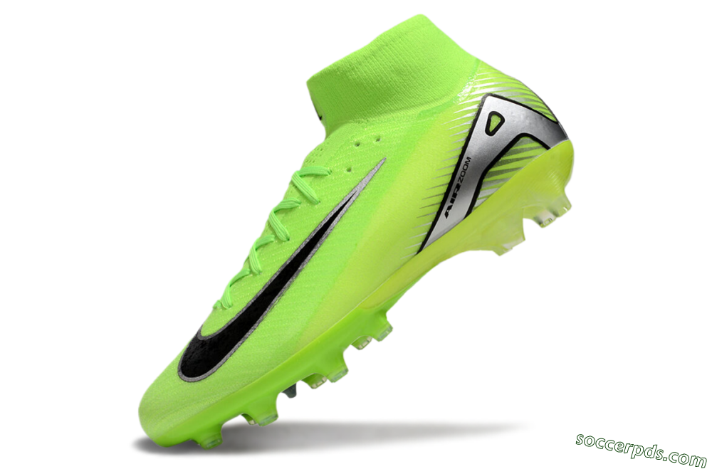 Nike Air Zoom Mercurial Superfly 10 Elite AG High-Tops Football Boots - Yellow/Silver/Black 5