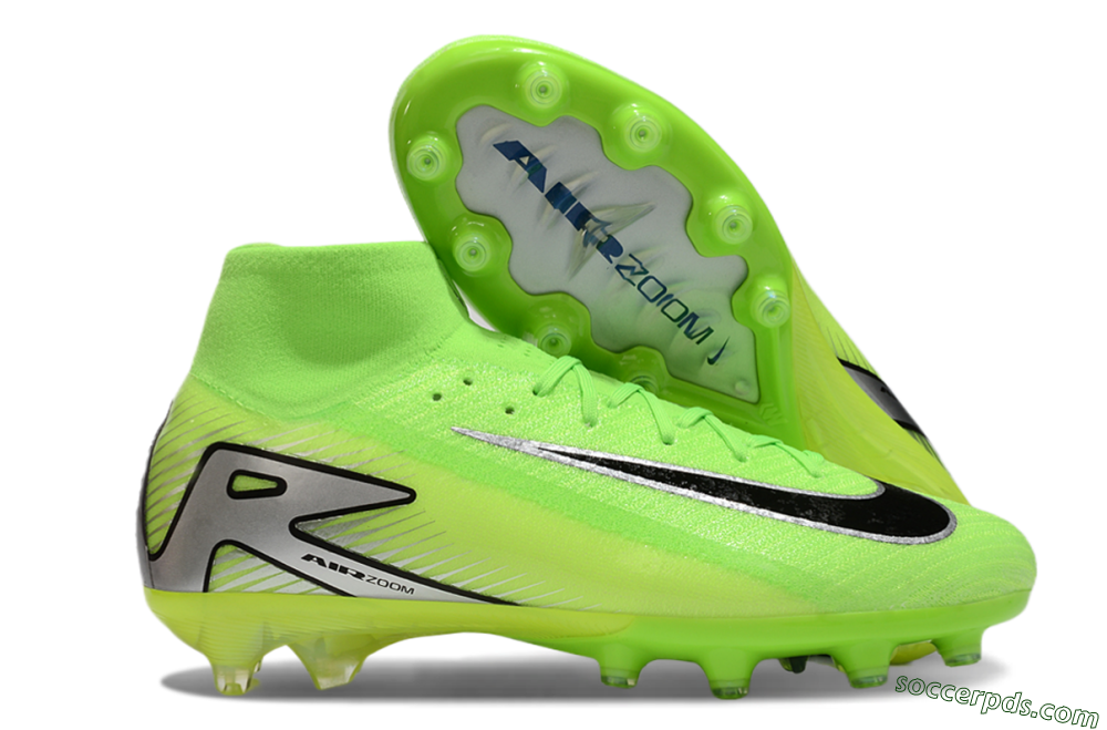 Nike Air Zoom Mercurial Superfly 10 Elite AG High-Tops Football Boots - Yellow/Silver/Black 1