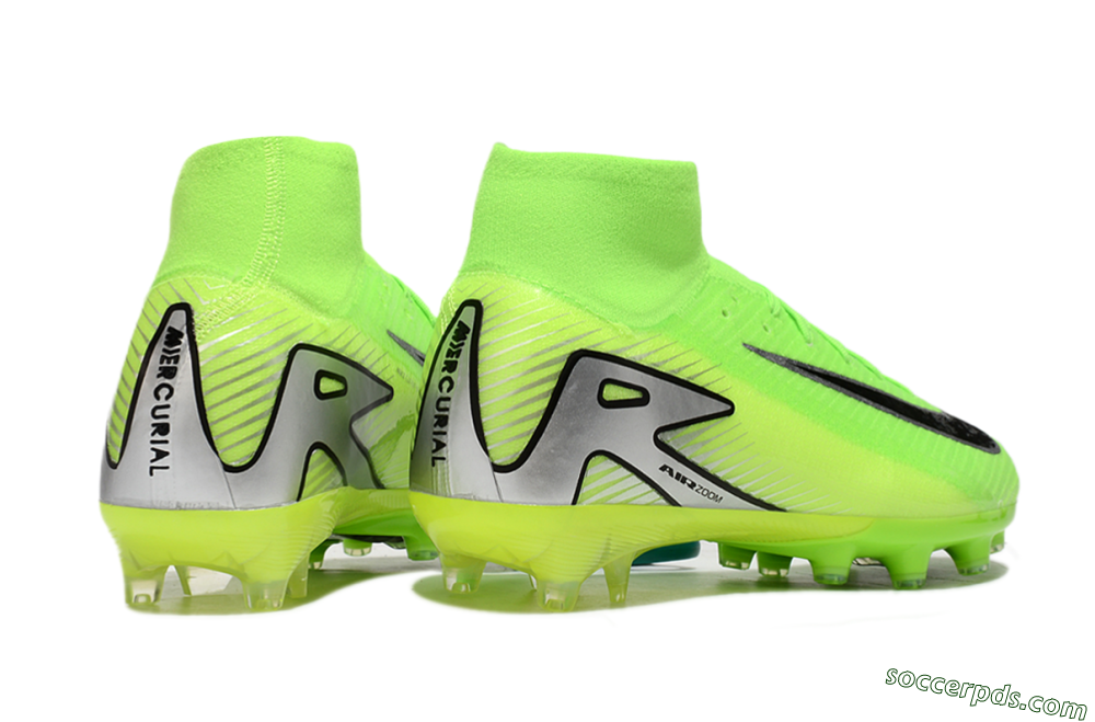 Nike Air Zoom Mercurial Superfly 10 Elite AG High-Tops Football Boots - Yellow/Silver/Black 6