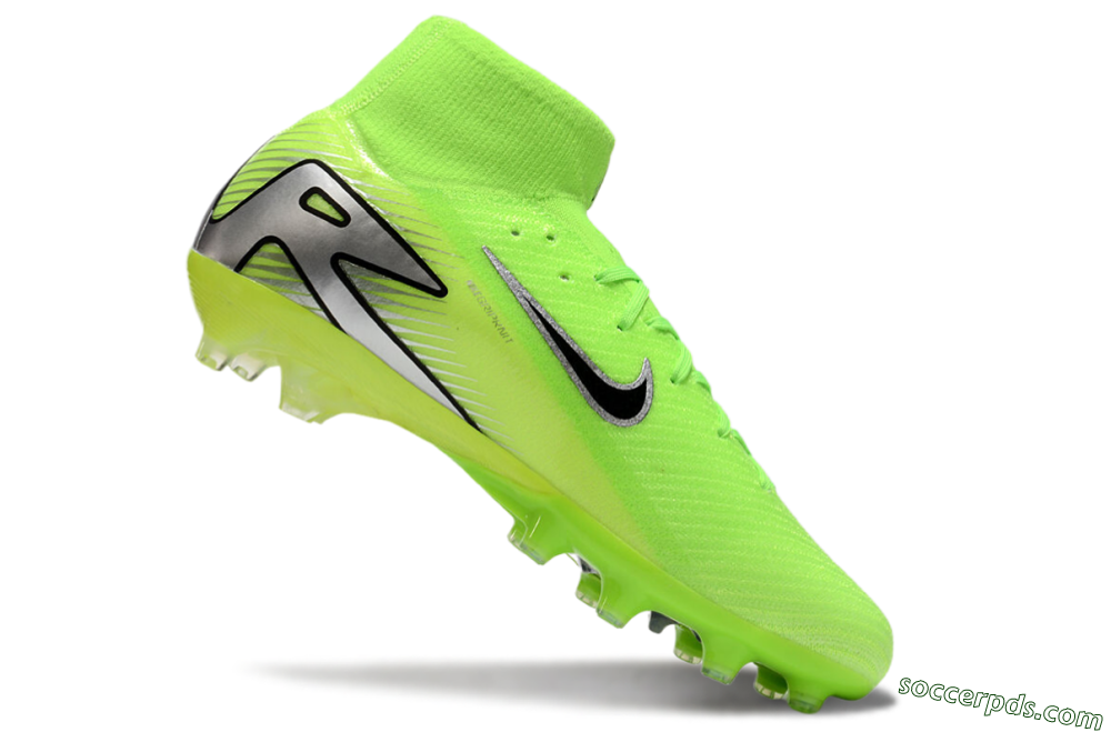 Nike Air Zoom Mercurial Superfly 10 Elite AG High-Tops Football Boots - Yellow/Silver/Black 4