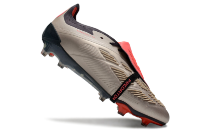 Adidas Predator Elite Foldover Tongue FG Low-Tops Football Boots - Brown/Red/Black