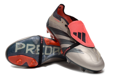 Adidas Predator Elite Foldover Tongue FG Low-Tops Football Boots - Brown/Red/Black