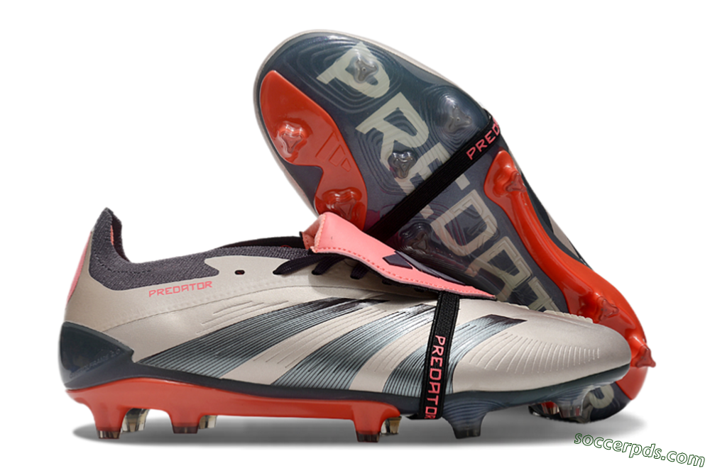 Adidas Predator Elite Foldover Tongue FG Low-Tops Football Boots - Brown/Red/Black 1