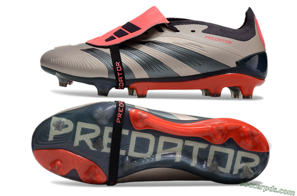 Adidas Predator Elite Foldover Tongue FG Low-Tops Football Boots - Brown/Red/Black 0