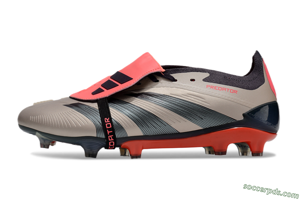 Adidas Predator Elite Foldover Tongue FG Low-Tops Football Boots - Brown/Red/Black 2