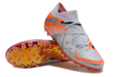 Puma Future Ultimate MG Low-Tops Football Boots - Silver/White/Orange