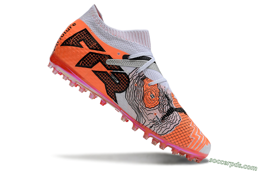 Puma Future Ultimate MG Low-Tops Football Boots - Silver/White/Orange 4