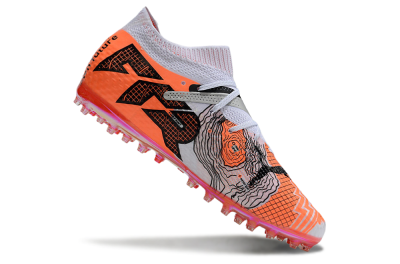 Puma Future Ultimate MG Low-Tops Football Boots - Silver/White/Orange
